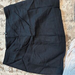H&M Black Linen Skirt
